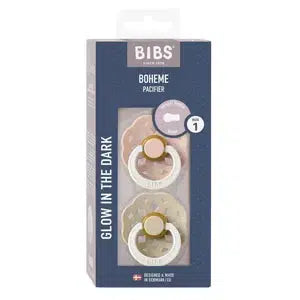 BIBS Boheme GLOW Latex Blush/Vanilla 2 pak - Size 2-sutter-Bibs-Ollifant.dk