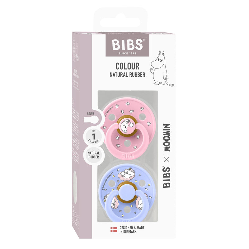 Bibs X Moomin 2pak str 1 - Dreaming Baby Pink mix-sutter-Bibs-Ollifant.dk