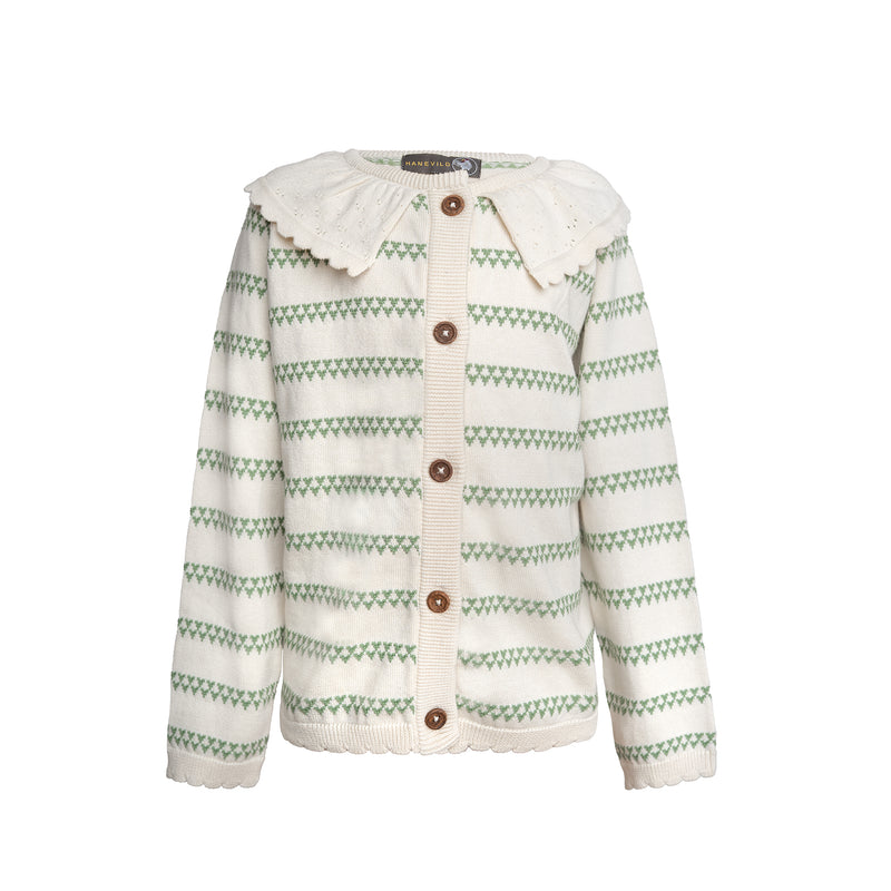 Hanevild Cardigan HEART - Shale Green-Cardigan-Hanevild-Ollifant.dk