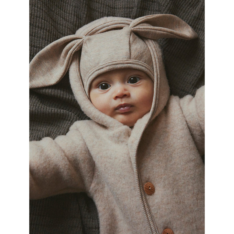 Huttelihut Balaclava Ears Wool Rib - Camel Melange-Huer-Huttelihut-Ollifant.dk
