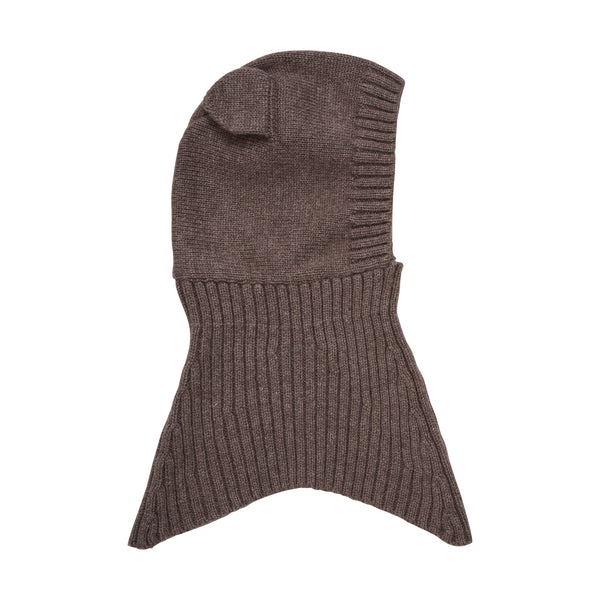 HutteliHut Balaclava m. Ører ULD - Brown Melange-Huer-Huttelihut-Ollifant.dk