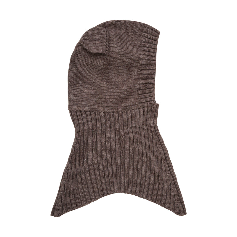 HutteliHut Balaclava m. Ører ULD - Brown Melange-Huer-Huttelihut-Ollifant.dk