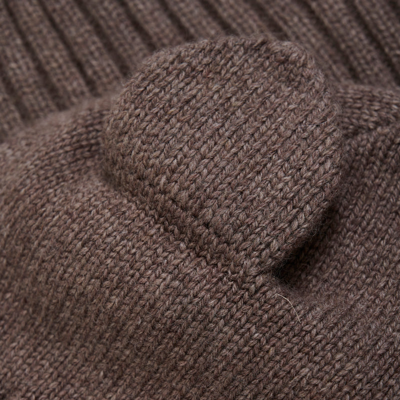 HutteliHut Balaclava m. Ører ULD - Brown Melange-Huer-Huttelihut-Ollifant.dk