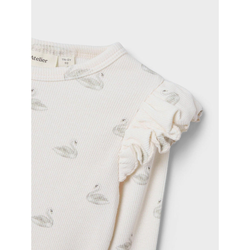 Lil'Atelier Bluse GAVO EKO - Swan-bluse-Lil'Atelier-Ollifant.dk