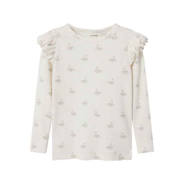 Lil'Atelier Bluse GAVO EKO - Swan-bluse-Lil'Atelier-Ollifant.dk