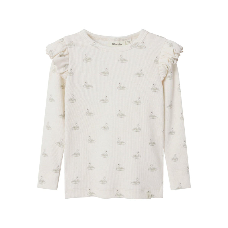 Lil'Atelier Bluse GAVO EKO - Swan-bluse-Lil'Atelier-Ollifant.dk