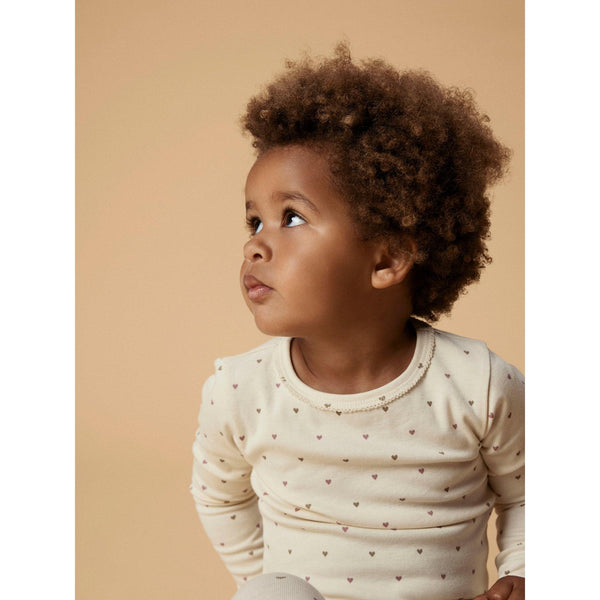 Lil'Atelier Bluse LALO TOG - Turtledove/Heart-bluse-Lil'Atelier-Ollifant.dk
