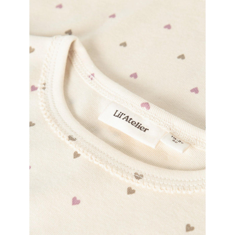 Lil'Atelier Bluse LALO TOG - Turtledove/Heart-bluse-Lil'Atelier-Ollifant.dk