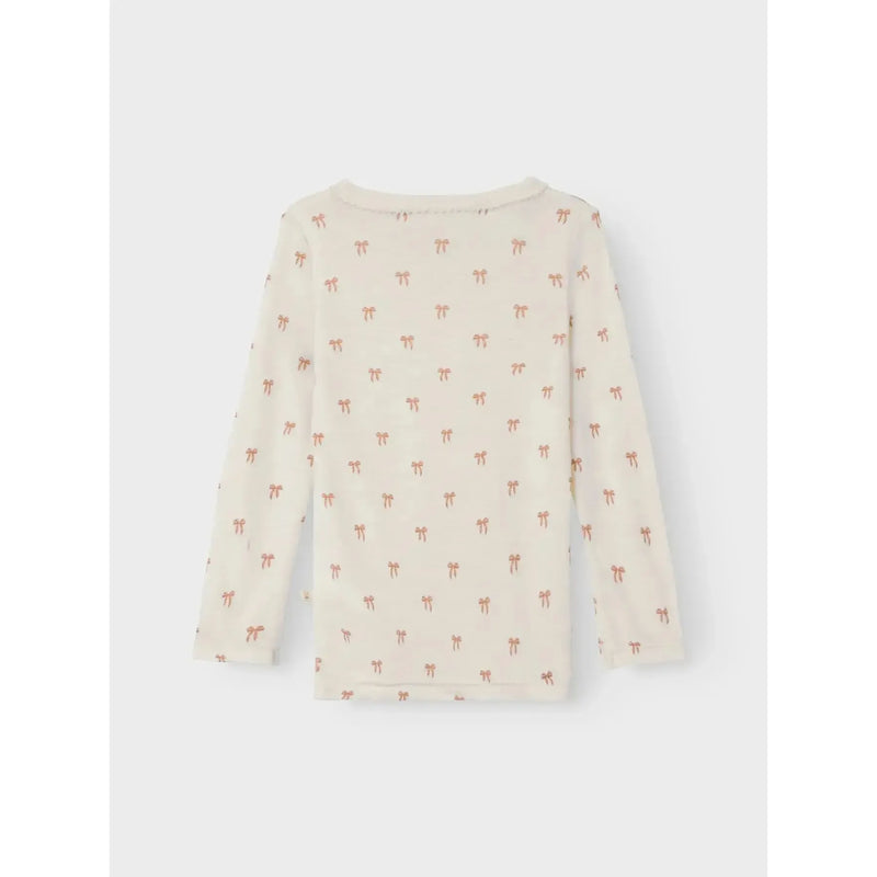 Lil'Atelier Bluse NALU ULD - Turtledove Bow-Bluser-Lil'Atelier-Ollifant.dk