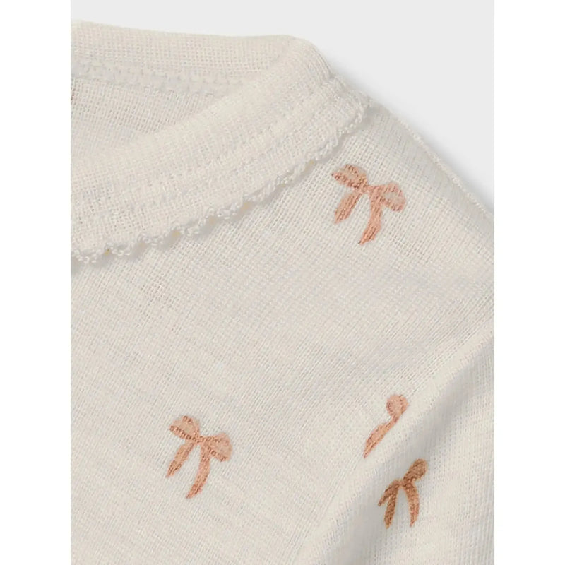 Lil'Atelier Bluse NALU ULD - Turtledove Bow-Bluser-Lil'Atelier-Ollifant.dk