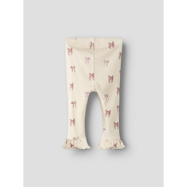 Lil'Atelier Leggings GAVO EKA - Turtledove Bow-Leggings-Lil'Atelier-Ollifant.dk