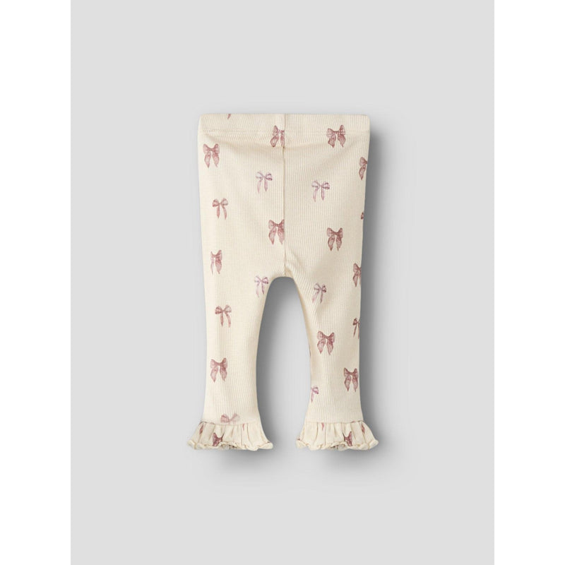 Lil'Atelier Leggings GAVO EKA - Turtledove Bow-Leggings-Lil'Atelier-Ollifant.dk