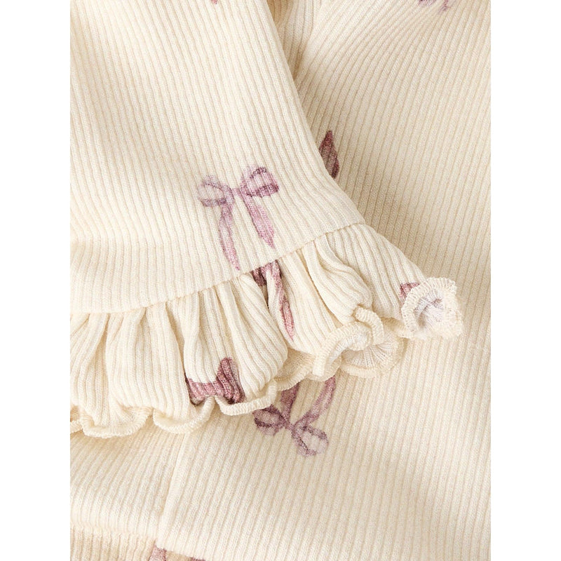 Lil'Atelier Leggings GAVO EKA - Turtledove Bow-Leggings-Lil'Atelier-Ollifant.dk