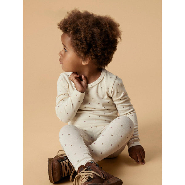 Lil'Atelier Leggings LALO TAI - Turtledove/Heart-Leggings-Lil'Atelier-Ollifant.dk