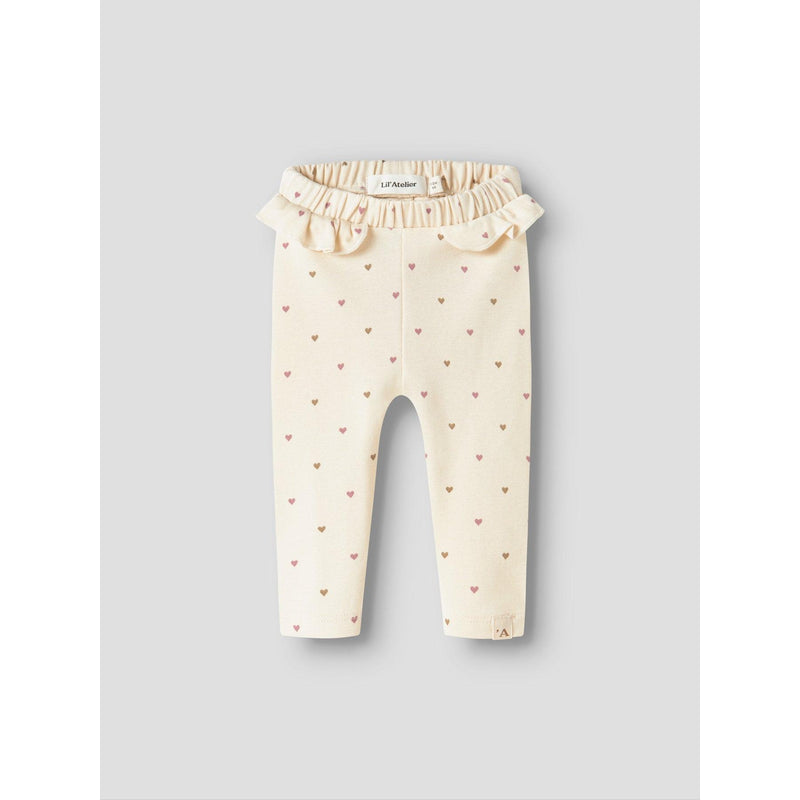 Lil'Atelier Leggings LALO TAI - Turtledove/Heart-Leggings-Lil'Atelier-Ollifant.dk