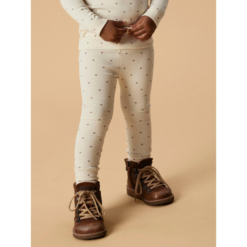 Lil'Atelier Leggings LALO TAI - Turtledove/Heart-Leggings-Lil'Atelier-Ollifant.dk