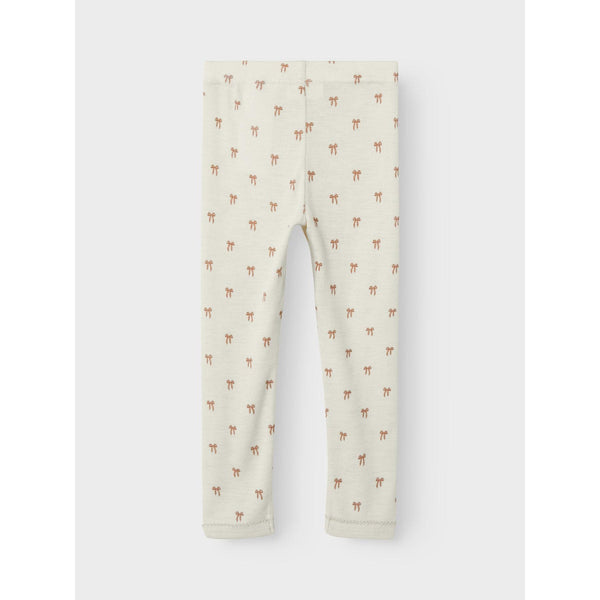 Lil'Atelier Leggings NALU ULD - Turtledove Bow-Leggings-Lil'Atelier-Ollifant.dk