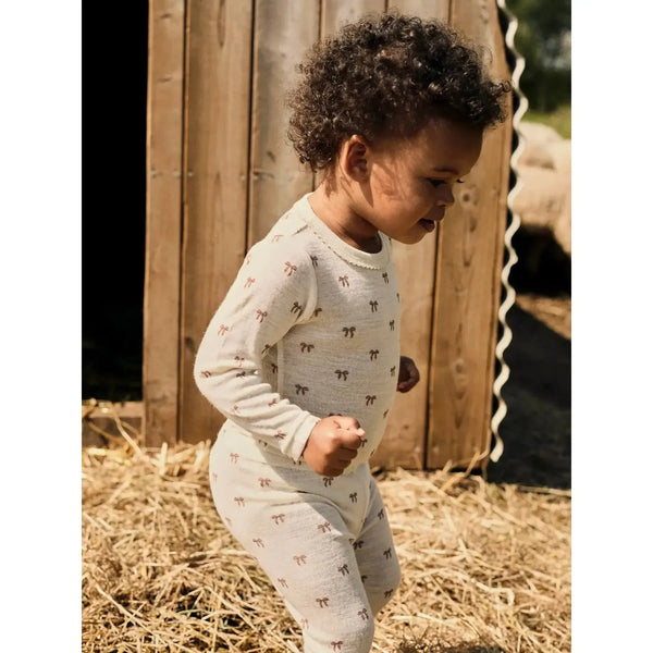 Lil'Atelier Leggings NALU ULD - Turtledove bow-Leggings-Lil'Atelier-Ollifant.dk