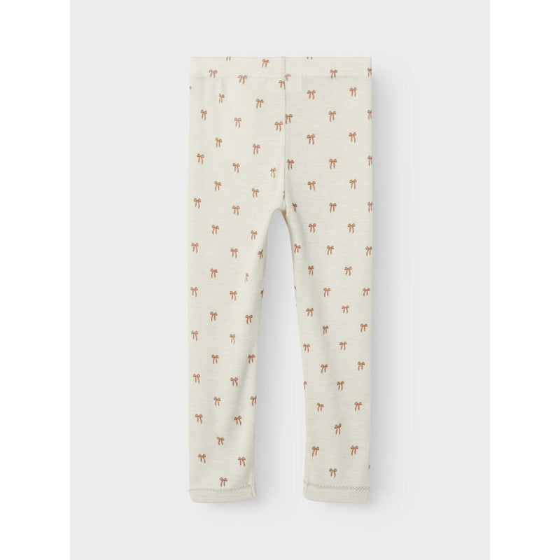 Lil'Atelier Leggings NALU ULD - Turtledove Bow-Leggings-Lil'Atelier-Ollifant.dk