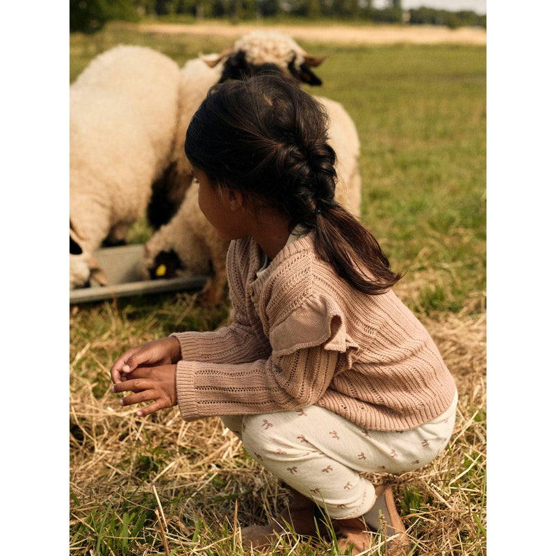 Lil'Atelier Leggings NALU ULD - Turtledove Bow-Leggings-Lil'Atelier-Ollifant.dk