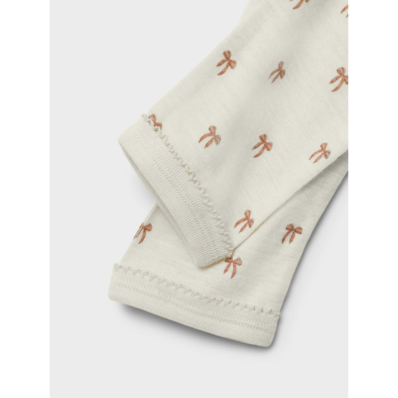 Lil'Atelier Leggings NALU ULD - Turtledove Bow-Leggings-Lil'Atelier-Ollifant.dk