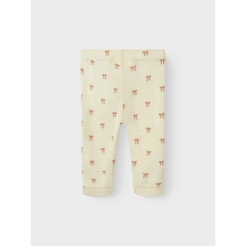 Lil'Atelier Leggings NALU ULD - Turtledove bow-Leggings-Lil'Atelier-Ollifant.dk