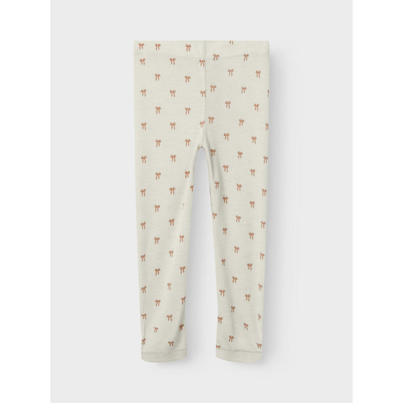 Lil'Atelier Leggings NALU ULD - Turtledove Bow-Leggings-Lil'Atelier-Ollifant.dk