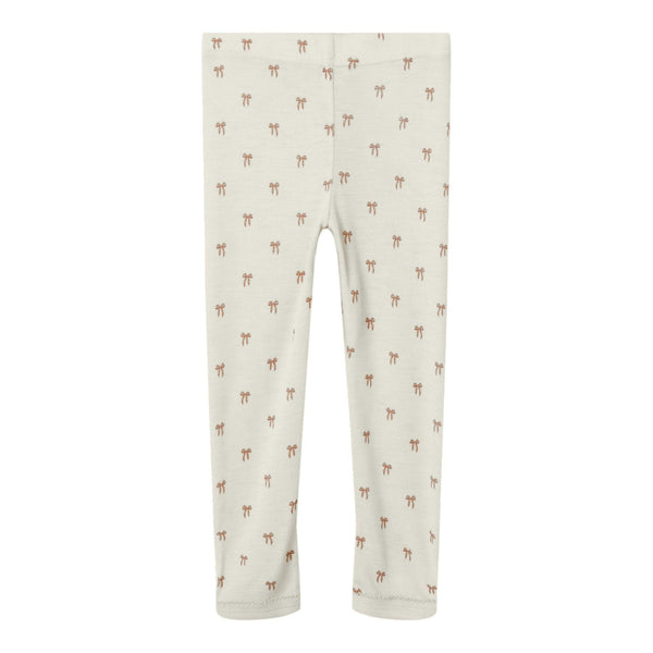 Lil'Atelier Leggings NALU ULD - Turtledove Bow-Leggings-Lil'Atelier-Ollifant.dk