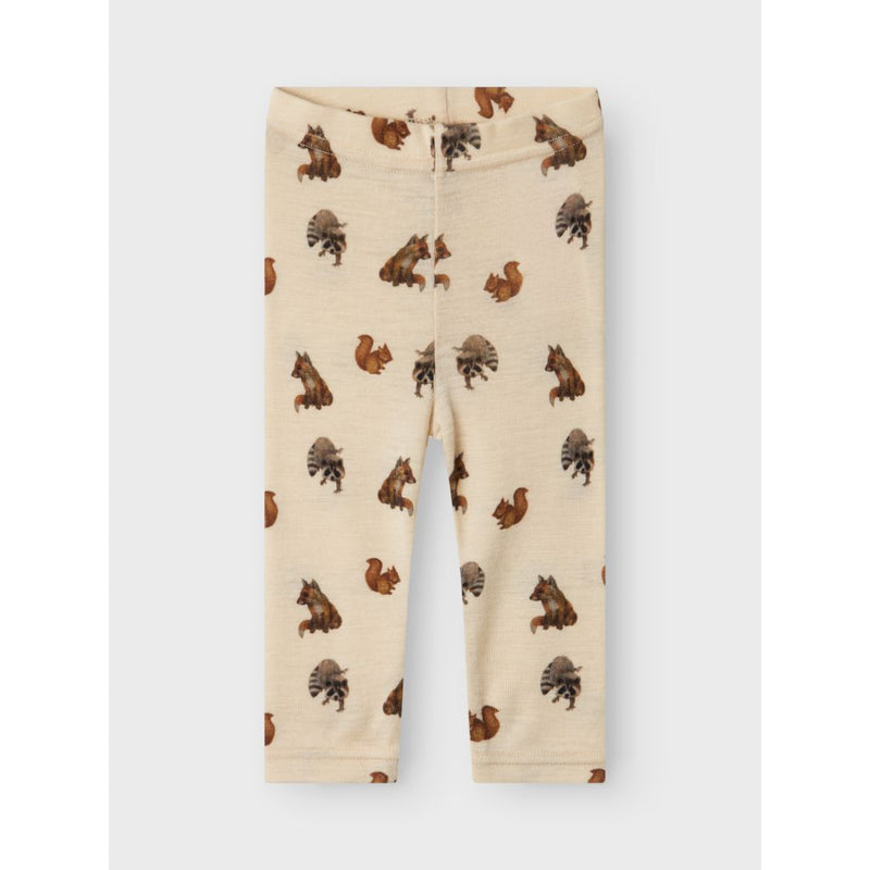 Lil'Atelier Leggings Uld AOP - Sandshell-Leggings-Lil'Atelier-Ollifant.dk