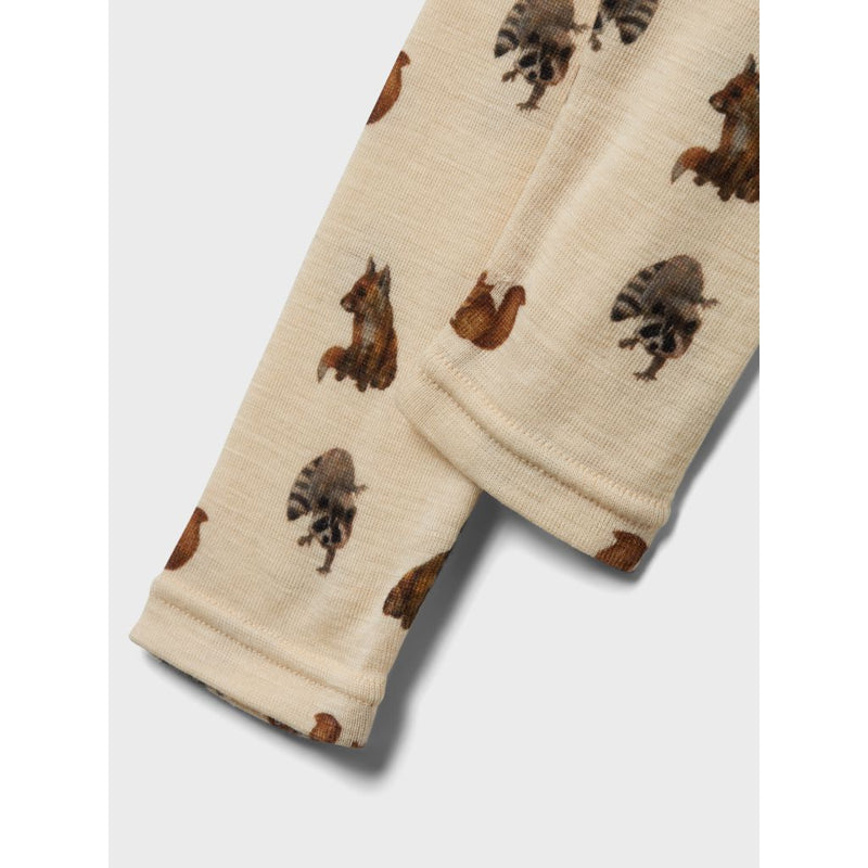 Lil'Atelier Leggings Uld AOP - Sandshell-Leggings-Lil'Atelier-Ollifant.dk