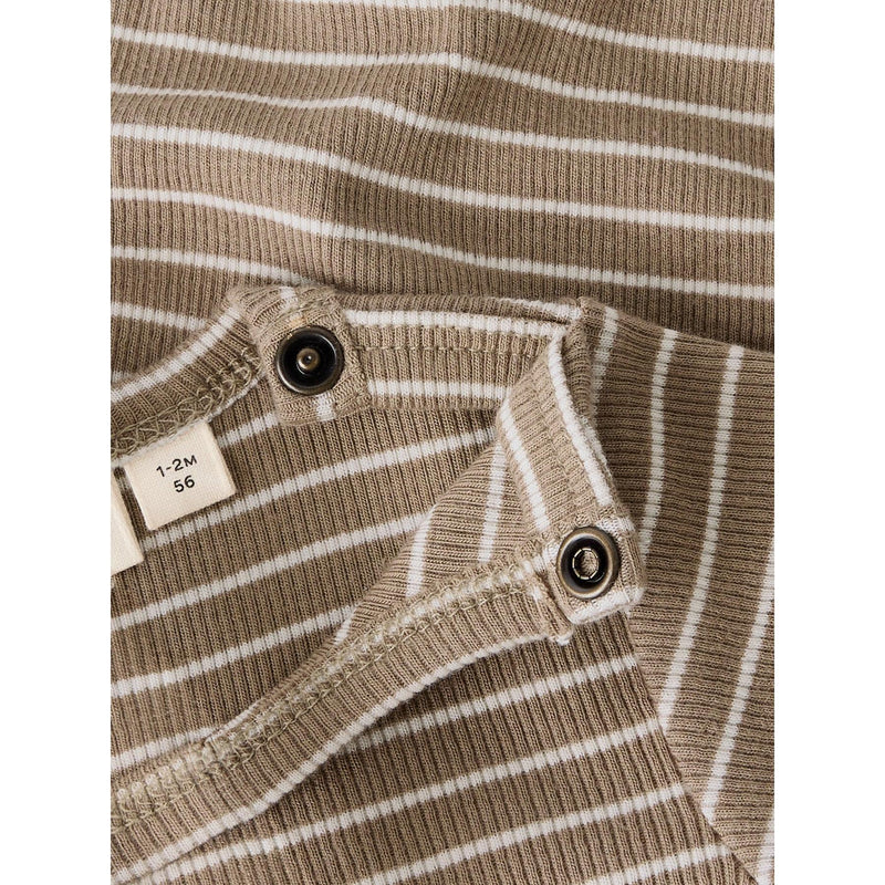 Lil'Atelier Natdragt GAGO - Sepia Tint Stripes-Nattøj-Lil'Atelier-Ollifant.dk