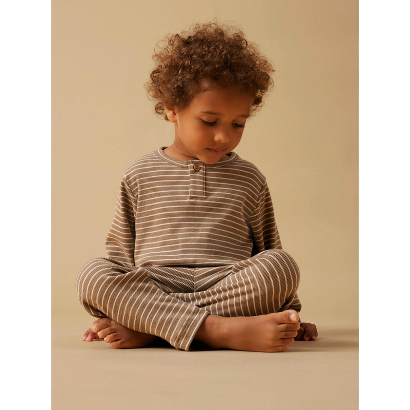 Lil'Atelier Natsæt GAGO - Sepia tint stripes-Nattøj-Lil'Atelier-Ollifant.dk