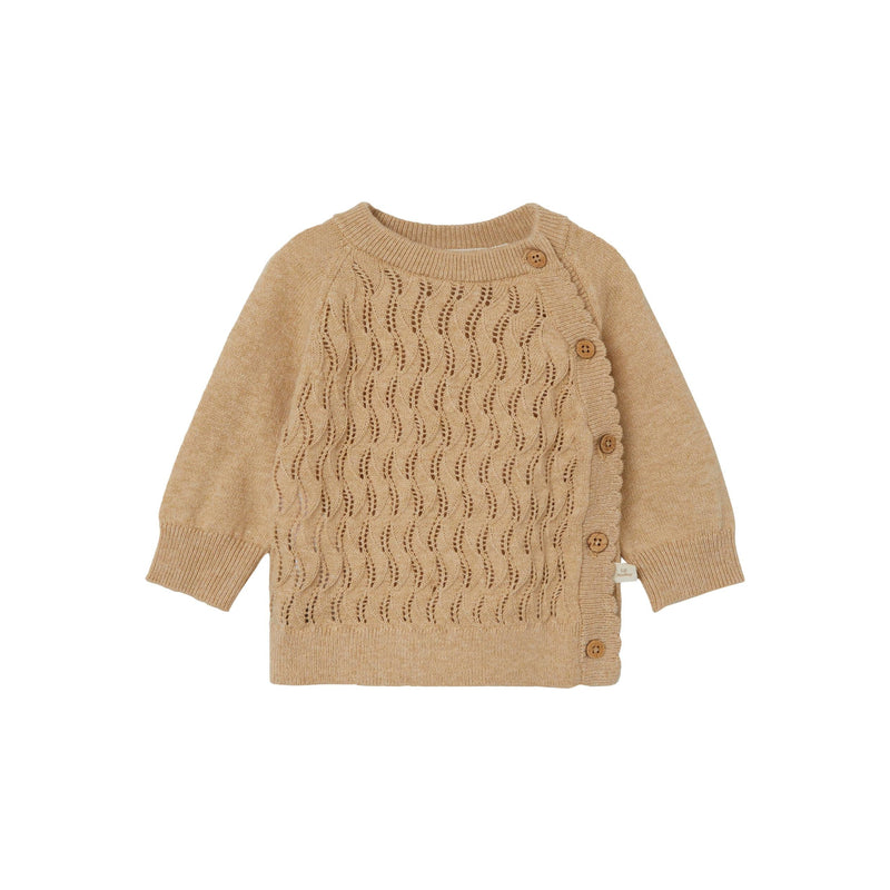 lil'atelier - NINA LS WRAP KNIT LIL - warm sand-Cardigan-Lil'Atelier-Ollifant.dk