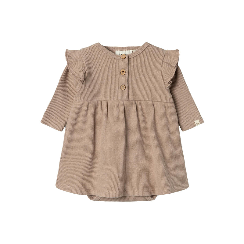 lil'atelier - SOPHIA LS BODY DRESS LIL - nougat-Kjole-Lil'Atelier-Ollifant.dk