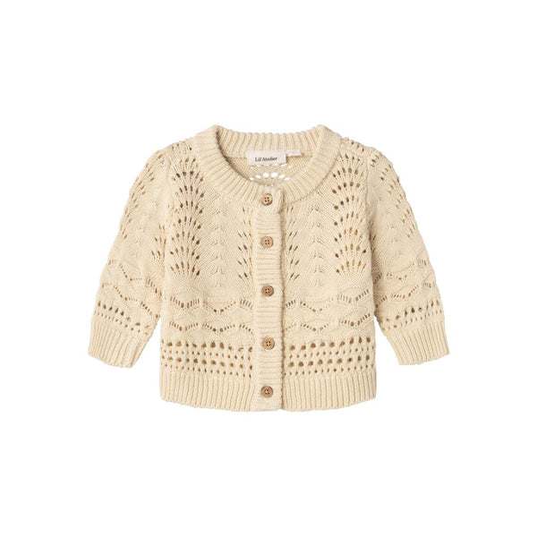 Lil'Atelier Strik cardigan LALE - Bleached Sand-Cardigan-Lil'Atelier-Ollifant.dk