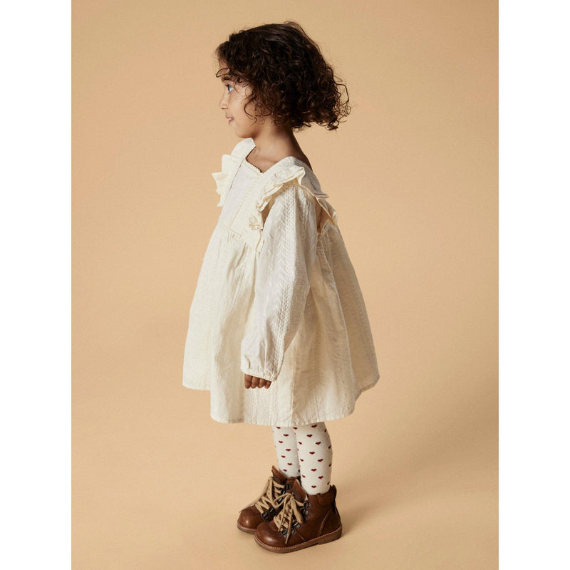 Lil'Atelier Strømpebukser REBA - Turtledove Red hearts-Strømpebukser-Lil'Atelier-Ollifant.dk