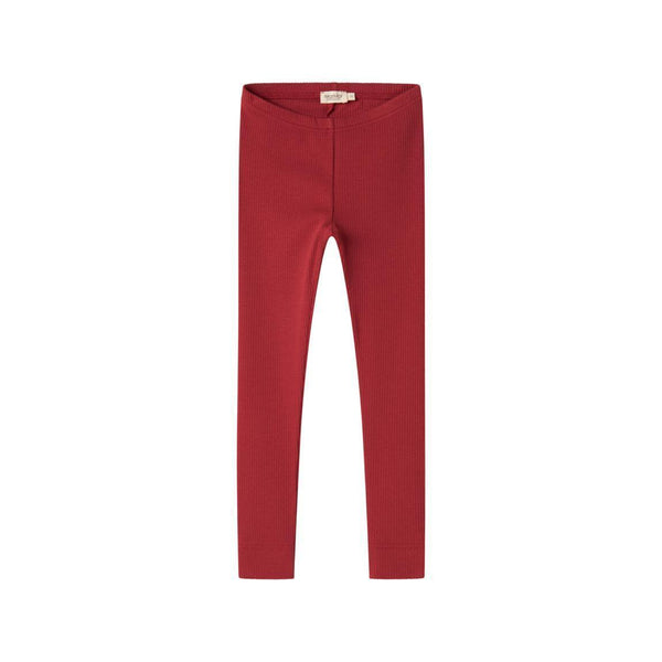 MarMar Leggings MODAL - Hibiscus red-Leggings-MarMar-Ollifant.dk