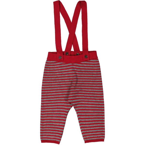 marmar - Pirol Cotton Rayon Knit - Hibiscus Red Stripe-Bukser-MarMar-Ollifant.dk