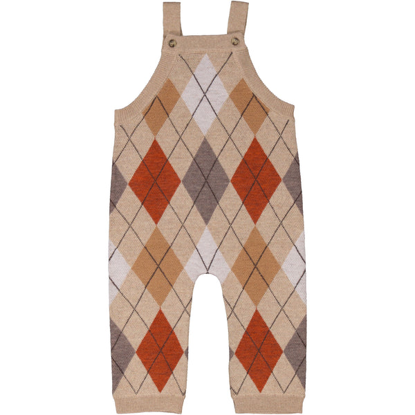 marmar - rui merino overall - Dark Beige Argyle-Bukser-MarMar-Ollifant.dk