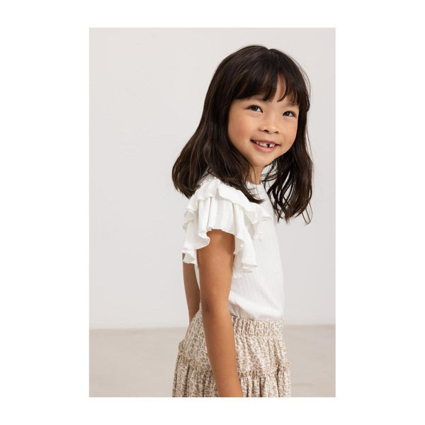 MarMar T-shirt TAVORA FRILL - Gentle white-t-shirt-MarMar-Ollifant.dk