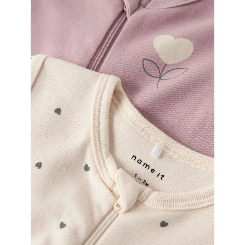 Name it 2pak natdragter NOOS - Heart-Nattøj-Name it-Ollifant.dk