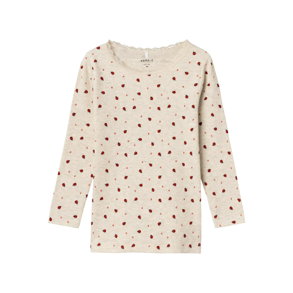 Name it Bluse DAB - Peyote Melange Mariehøns-Bluser-Name it-Ollifant.dk