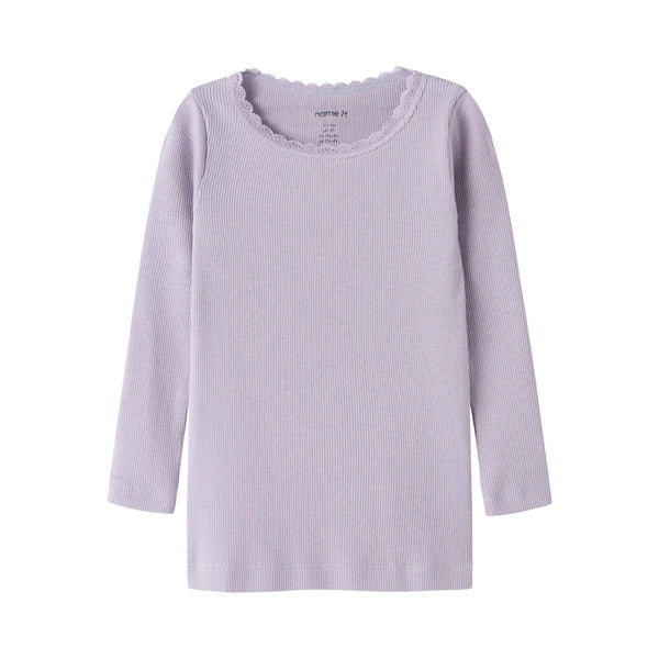 Name it Bluse KAB NOOS - Lavender Grey-Bluser-Name it-Ollifant.dk