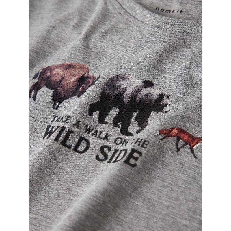 Name it bluse MORIS - Grey Melange-bluse-Name it-Ollifant.dk