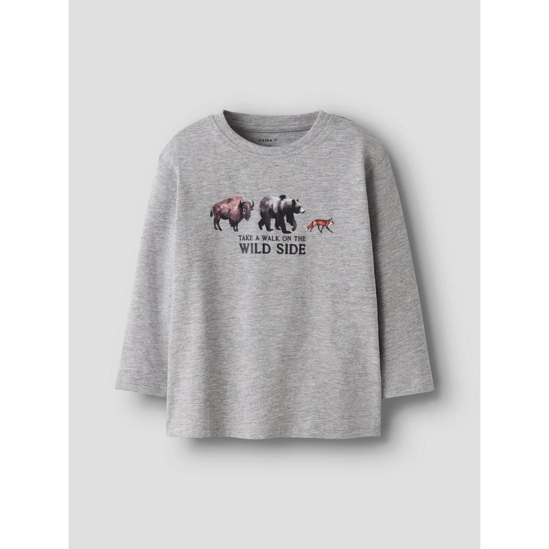 Name it bluse MORIS - Grey Melange-bluse-Name it-Ollifant.dk