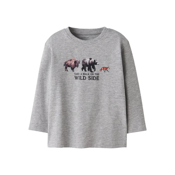 Name it bluse MORIS - Grey Melange-bluse-Name it-Ollifant.dk