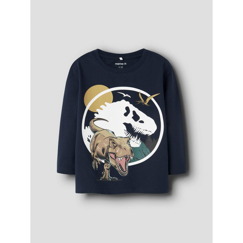 Name it bluse OLLO JURASSIC - Navy Blazer-bluse-Name it-Ollifant.dk