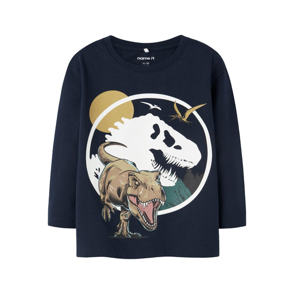 Name it bluse OLLO JURASSIC - Navy Blazer-bluse-Name it-Ollifant.dk