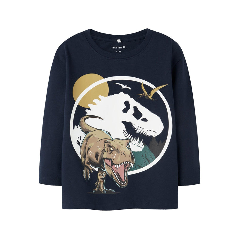 Name it bluse OLLO JURASSIC - Navy Blazer-bluse-Name it-Ollifant.dk