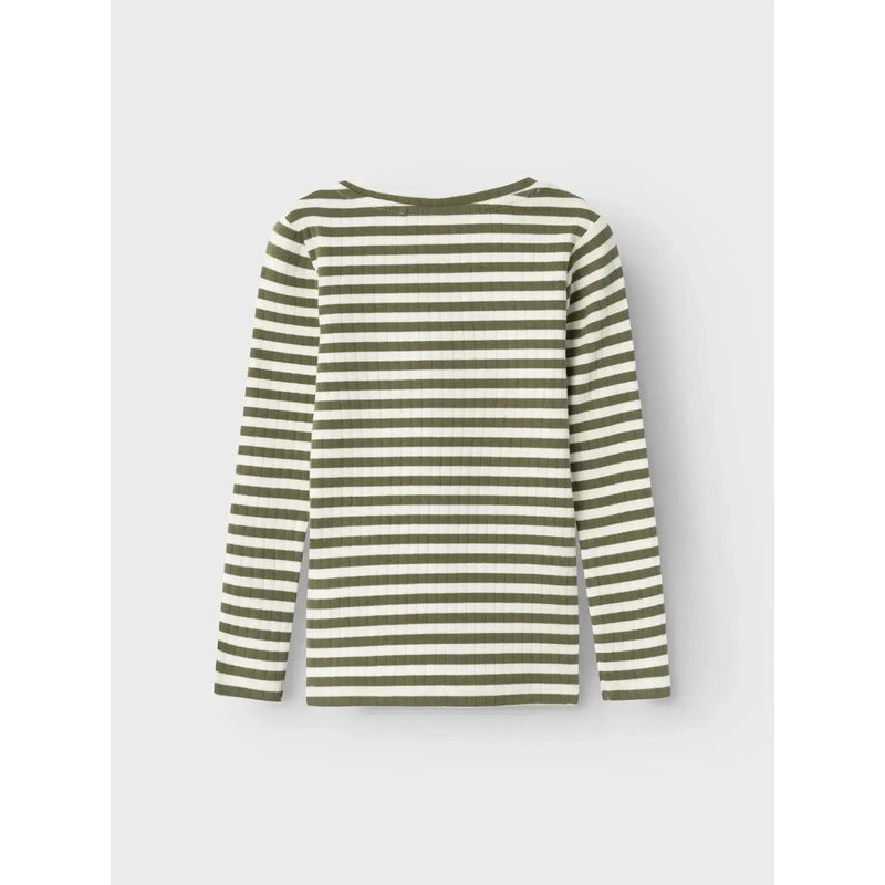Name it Bluse SURAJA NOOS - Lichen Green Stripes-Bluser-Name it-Ollifant.dk